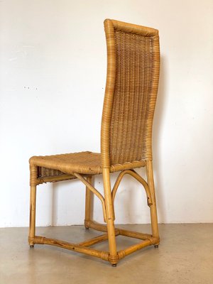 Wicker and Bamboo Chair, 1970s-NPC-1291147