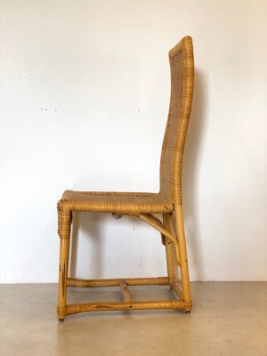 Wicker and Bamboo Chair, 1970s-NPC-1291147