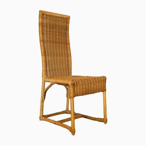 Wicker and Bamboo Chair, 1970s-NPC-1291147