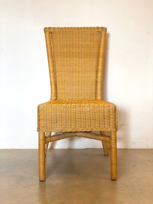 Wicker and Bamboo Chairs, 1970s, Set of 3-NPC-1291141