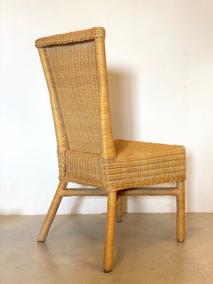 Wicker and Bamboo Chairs, 1970s, Set of 3-NPC-1291141