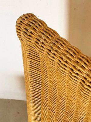 Wicker and Bamboo Chairs, 1970s, Set of 3-NPC-1291141