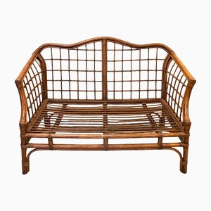 Wicker and Bamboo Sofa, 1970s-NPC-1180538