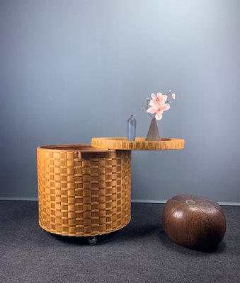 Wicker and Rattan Bar Cart, 1960s-VQG-639200