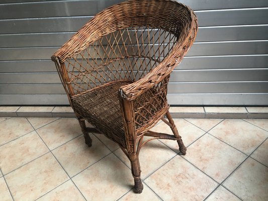 Wicker Armchair, 1960s-WQQ-929114