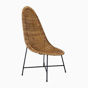 Wicker Armchair in the style of Kertsin Hörlin Holmqvist, 1960s-NPC-1737346