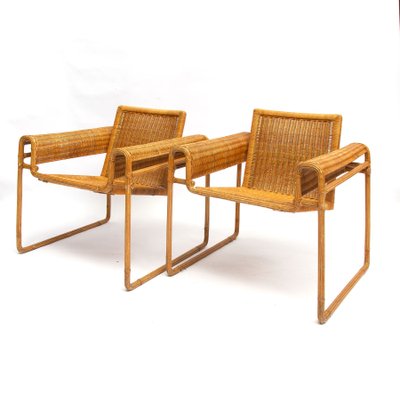 Wicker Armchair in the Style of Marcel Breuer, 1972-QQA-690203