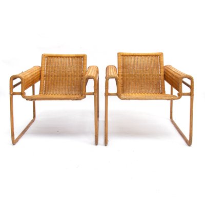 Wicker Armchair in the Style of Marcel Breuer, 1972-QQA-690203