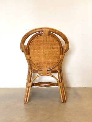 Wicker & Bamboo Armchairs, 1970s, Set of 2-NPC-1257168