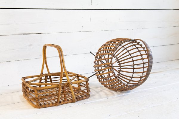 Wicker Basket Set, 1950s, Set of 2-EBW-2017290