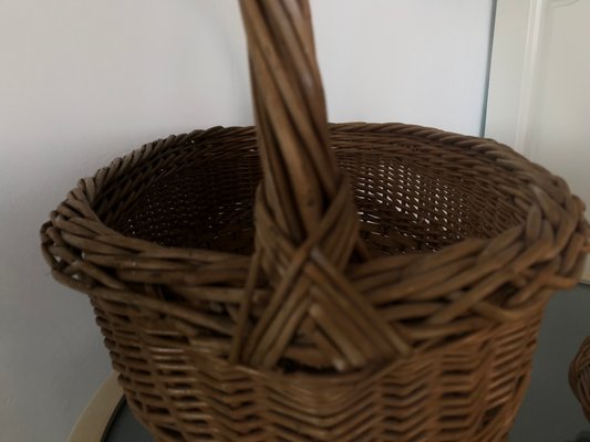 Wicker Baskets, 1970s, Set of 3-WQQ-1209511