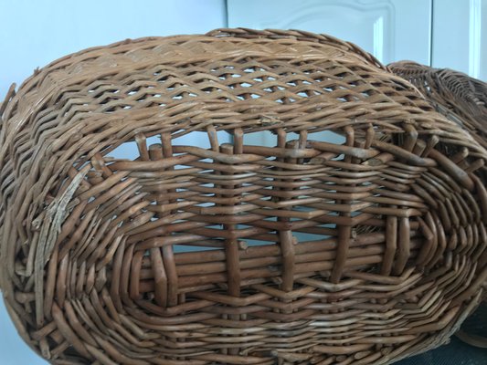 Wicker Baskets, 1970s, Set of 3-WQQ-1209511