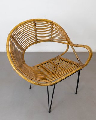 Wicker Chair by Tito Agnoli, 1950s-LMR-1089201