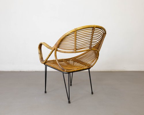 Wicker Chair by Tito Agnoli, 1950s-LMR-1089201