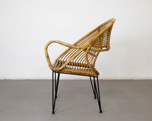 Wicker Chair by Tito Agnoli, 1950s-LMR-1089201