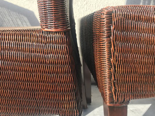 Wicker Chairs by Lloyd Loom, 1970s, Set of 4-WQQ-1401029