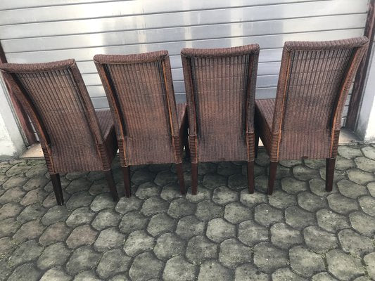 Wicker Chairs by Lloyd Loom, 1970s, Set of 4-WQQ-1401029