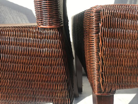 Wicker Chairs by Lloyd Loom, 1970s, Set of 4-WQQ-1401029