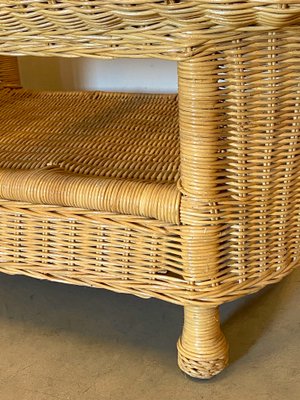 Wicker Coffee Table, 1980s-NPC-1254303