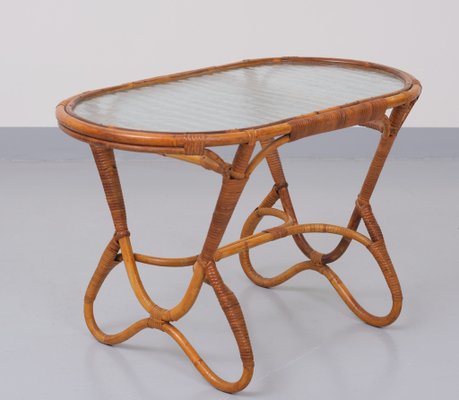 Wicker Coffee Table from Rohé Noordwolde, Holland, 1950s-GCG-1131529