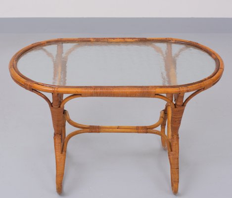 Wicker Coffee Table from Rohé Noordwolde, Holland, 1950s-GCG-1131529