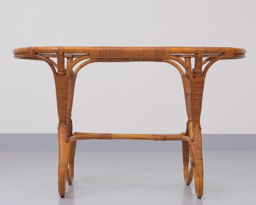 Wicker Coffee Table from Rohé Noordwolde, Holland, 1950s-GCG-1131529