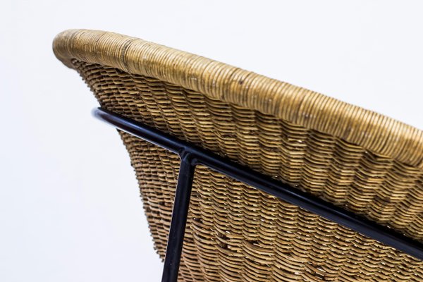 Wicker Easy Chair by Sven Staaf Attribution for Staaf & Almgren, 1950s-KO-635317