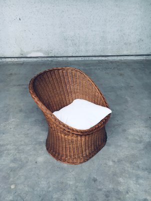 Wicker Egg Basket Lounge Chairs, 1950s, Set of 2-RQV-1761646