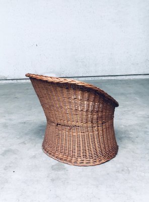 Wicker Egg Basket Lounge Chairs, 1950s, Set of 2-RQV-1761646