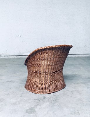 Wicker Egg Basket Lounge Chairs, 1950s, Set of 2-RQV-1761646