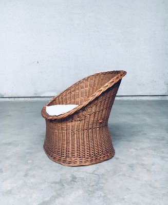 Wicker Egg Basket Lounge Chairs, 1950s, Set of 2-RQV-1761646