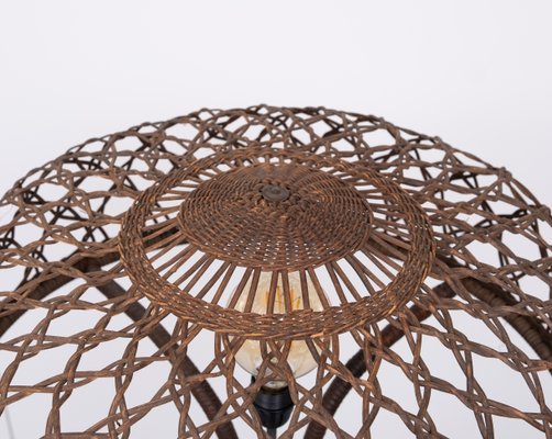 Wicker Floor Lamp by l.P.H. De Ridder Amsterdam, 1920s-GCG-2032353