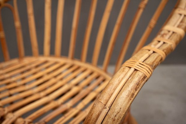 Wicker Garden Armchairs and Coffee Table, 1980s, Set of 3-VNC-2043155