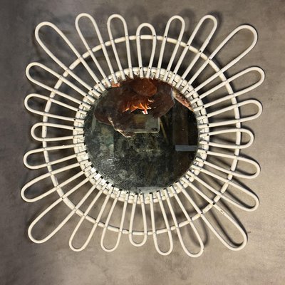 Wicker Mirror, 1950s-SDV-590753