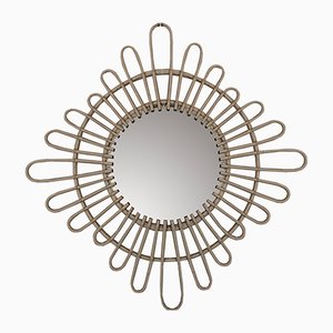 Wicker Mirror, 1950s-SDV-590753