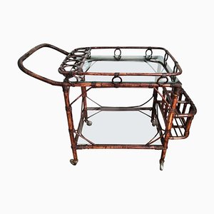 Wicker Serving Bar Cart, 1950-ODB-1807834