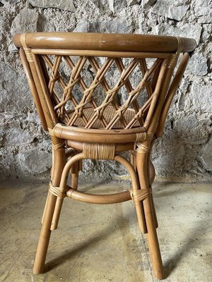 Wicker Table and Chairs, 1970s, Set of 3-SDV-894524