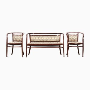 Wiener Secession Seating Set by Otto Wagner for Mundus Austria, 1903, Set of 3-BPT-1749721