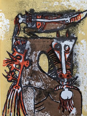 Wifredo Lam, Surrealist Composition 2, Original Lithograph, 1979-NRC-1703667