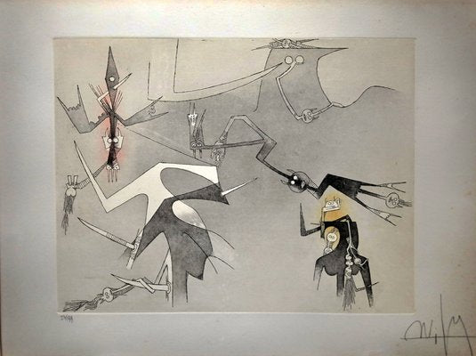 Wifredo Lam, Visible Invisible, 1972, Etching-NRC-1384388