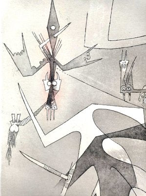 Wifredo Lam, Visible Invisible, 1972, Etching-NRC-1384388