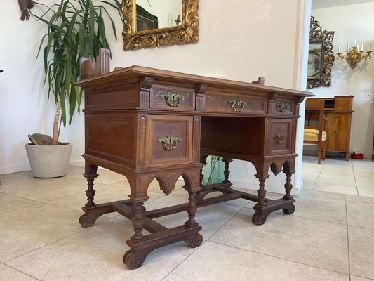 Wilhelminian Brown Desk Secretary-PXE-2019629