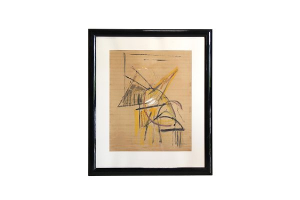 Willem Hussem, Abstract Composition, 1954, Watercolor & Gouache on Paper, Framed-BQ-1365988