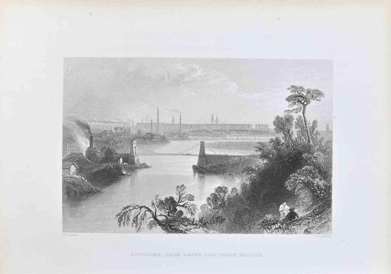 William Henry Bartlett, Aberdeen from Above the Chain Bridge, Lithograph By W.H. Bartlett -19th Century-ZCI-1788769