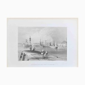 William Henry Bartlett, Entrance to the Port of Dundee, Lithograph, 19th Century-ZCI-1788772