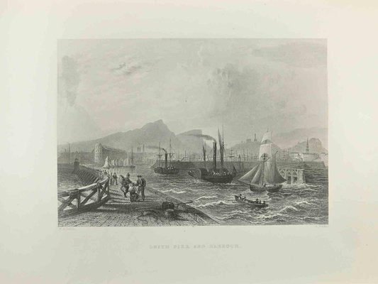 William Henry Bartlett, Leith Pier and Harbour, Etching, 1845-ZCI-2030003