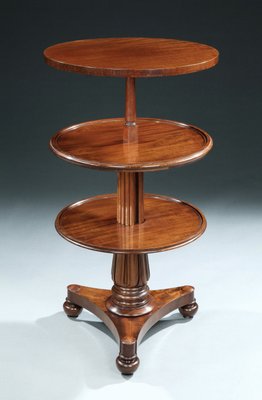 William IV Metamorphic Mahogany Coffee Table or Three-Tier Dumbwaiter, 1835-NUO-1419647