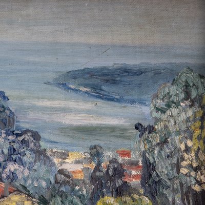 William Langley, Landscape of the French Riviera, 20th Century, Oil on Canvas-MAX-1332171