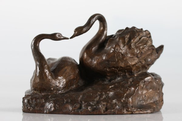 William Zadig, Swan Couple, 1930-1950, Bronze-QQ-1377415