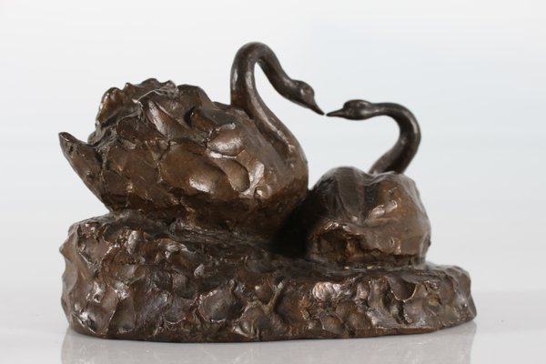 William Zadig, Swan Couple, 1930-1950, Bronze-QQ-1377415